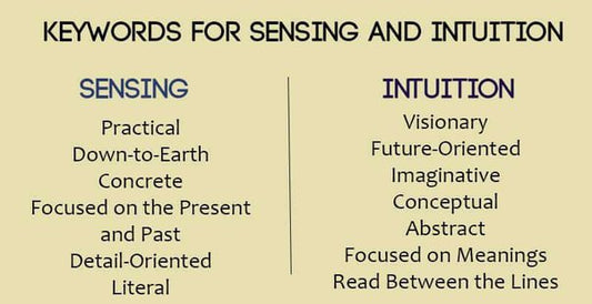 Differentiating the Sensors & Intuitives (S vs N)